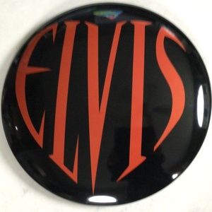 Elvis Collectible Metal Dome Shape Wall Sign (15” Decor)